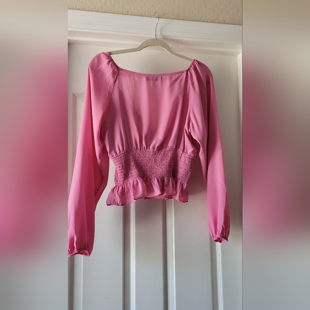 WAYF Waist Long Sleeve Raglan Top - Picture 4 of 7